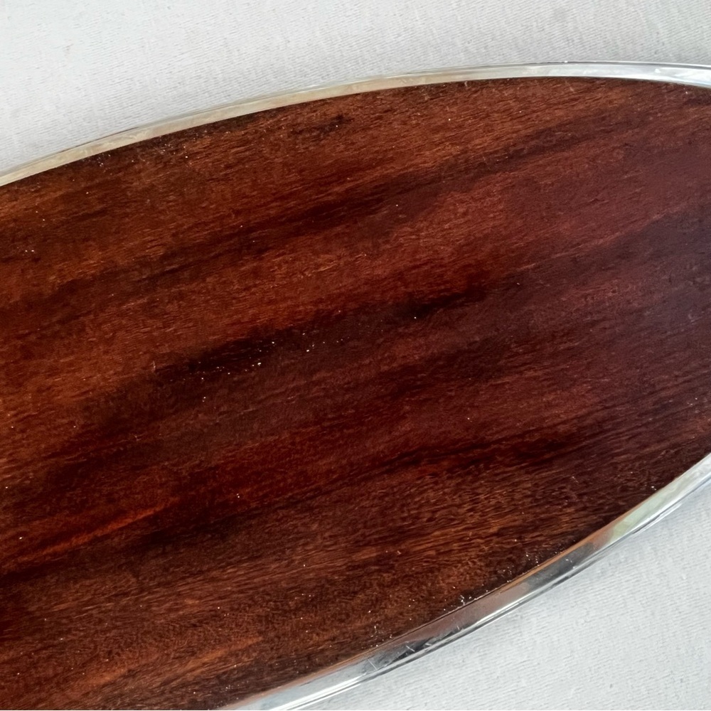 VTG. MCM Salmon Fish Wood 2-Piece Metal Serving Platter Tray 28 inch Germany WMF - Picture 9 of 16